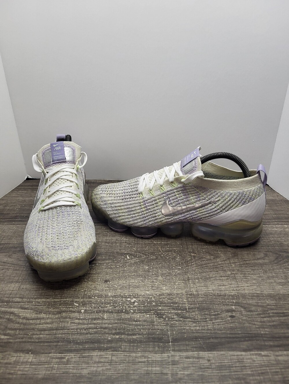 Nike Air VaporMax Flyknit 3 AJ6910-102 Womens Sz 10.5 Grey Purple Running Shoes